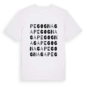 Pegognaga ordlek t-shirt – ekologisk bomull t-shirt från Pinshirt