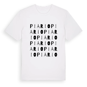 Piario ordlek t-shirt – ekologisk bomull t-shirt från Pinshirt