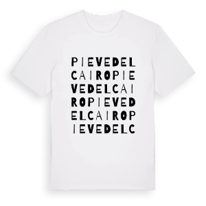 Pieve del Cairo ordlek t-shirt – ekologisk bomull t-shirt från Pinshirt