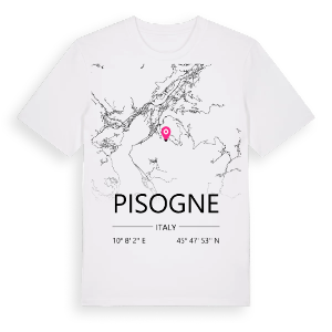 Pisogne karta t-shirt – ekologisk bomull t-shirt från Pinshirt
