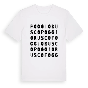 Poggio Rusco ordlek t-shirt – ekologisk bomull t-shirt från Pinshirt