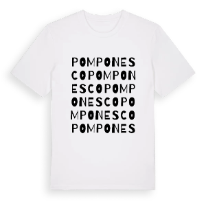 Pomponesco ordlek t-shirt – ekologisk bomull t-shirt från Pinshirt