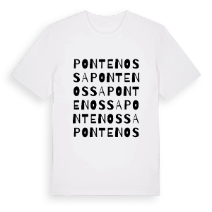 Ponte Nossa ordlek t-shirt – ekologisk bomull t-shirt från Pinshirt