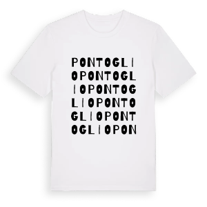 Pontoglio ordlek t-shirt – ekologisk bomull t-shirt från Pinshirt