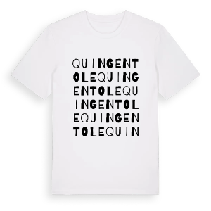 Quingentole ordlek t-shirt – ekologisk bomull t-shirt från Pinshirt
