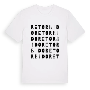 Retorbido ordlek t-shirt – ekologisk bomull t-shirt från Pinshirt