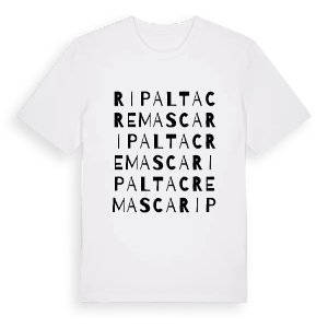 Ripalta Cremasca ordlek t-shirt – ekologisk bomull t-shirt från Pinshirt