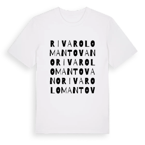 Rivarolo Mantovano ordlek t-shirt – ekologisk bomull t-shirt från Pinshirt