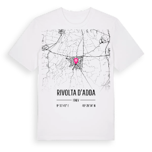 Rivolta d'Adda karta t-shirt – ekologisk bomull t-shirt från Pinshirt