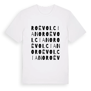 Roè Volciano ordlek t-shirt – ekologisk bomull t-shirt från Pinshirt