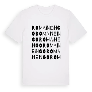 Romanengo ordlek t-shirt – ekologisk bomull t-shirt från Pinshirt