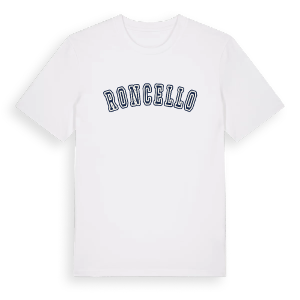 Roncello college t-shirt – ekologisk bomull t-shirt från Pinshirt