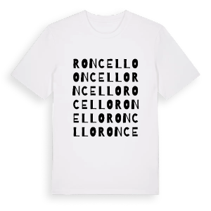 Roncello ordlek t-shirt – ekologisk bomull t-shirt från Pinshirt