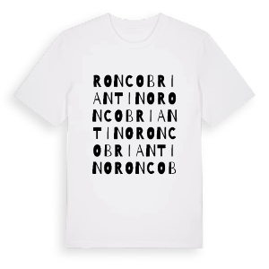 Ronco Briantino ordlek t-shirt – ekologisk bomull t-shirt från Pinshirt