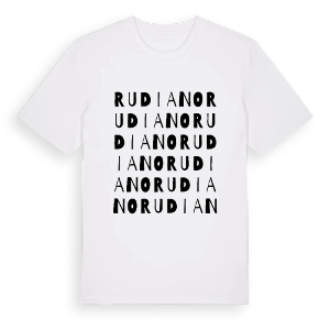 Rudiano ordlek t-shirt – ekologisk bomull t-shirt från Pinshirt
