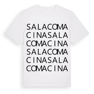Sala Comacina ordlek t-shirt – ekologisk bomull t-shirt från Pinshirt