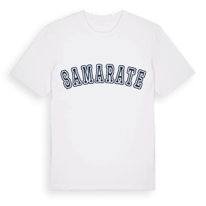 Samarate college t-shirt – ekologisk bomull t-shirt från Pinshirt