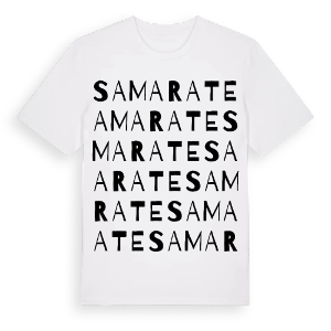 Samarate ordlek t-shirt – ekologisk bomull t-shirt från Pinshirt