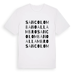 San Colombano al Lambro ordlek t-shirt – ekologisk bomull t-shirt från Pinshirt
