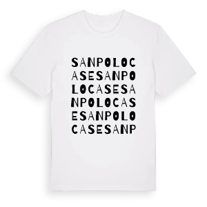 San Polo Case ordlek t-shirt – ekologisk bomull t-shirt från Pinshirt