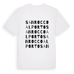 San Rocco al Porto ordlek t-shirt – ekologisk bomull t-shirt från Pinshirt