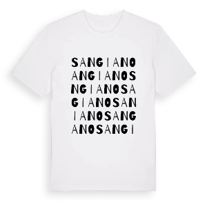 Sangiano ordlek t-shirt – ekologisk bomull t-shirt från Pinshirt