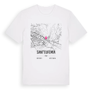 Sant'Eufemia karta t-shirt – ekologisk bomull t-shirt från Pinshirt