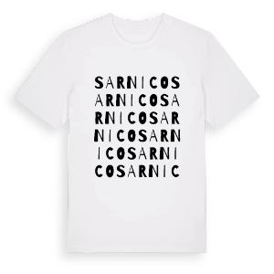 Sarnico ordlek t-shirt – ekologisk bomull t-shirt från Pinshirt
