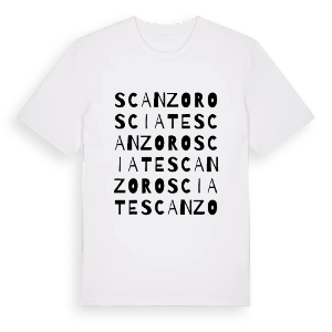 Scanzorosciate ordlek t-shirt – ekologisk bomull t-shirt från Pinshirt