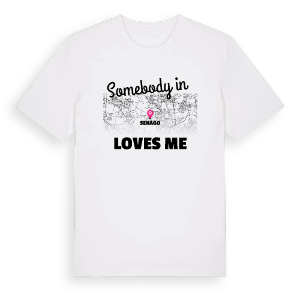 Någon i Senago älskar mig t-shirt – ekologisk bomull t-shirt från Pinshirt