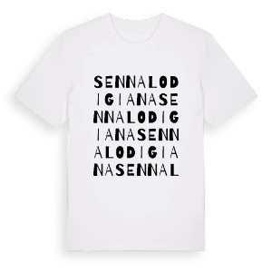 Senna Lodigiana ordlek t-shirt – ekologisk bomull t-shirt från Pinshirt