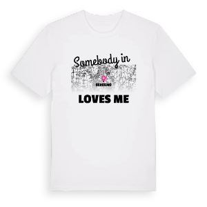 Någon i Seregno älskar mig t-shirt – ekologisk bomull t-shirt från Pinshirt
