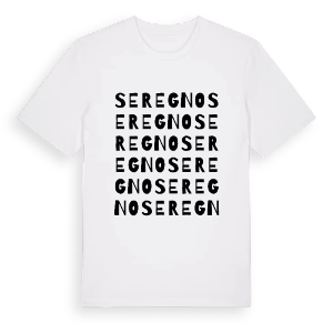 Seregno ordlek t-shirt – ekologisk bomull t-shirt från Pinshirt