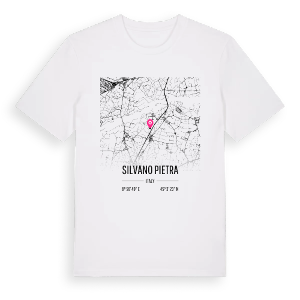 Silvano Pietra karta t-shirt – ekologisk bomull t-shirt från Pinshirt