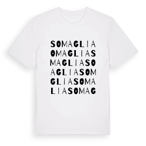 Somaglia ordlek t-shirt – ekologisk bomull t-shirt från Pinshirt