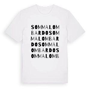 Somma Lombardo ordlek t-shirt – ekologisk bomull t-shirt från Pinshirt