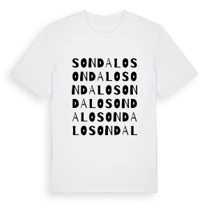 Sondalo ordlek t-shirt – ekologisk bomull t-shirt från Pinshirt