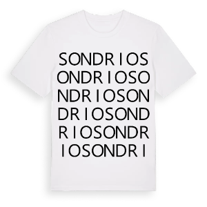 Sondrio ordlek t-shirt – ekologisk bomull t-shirt från Pinshirt