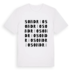 Sondrio ordlek t-shirt – ekologisk bomull t-shirt från Pinshirt