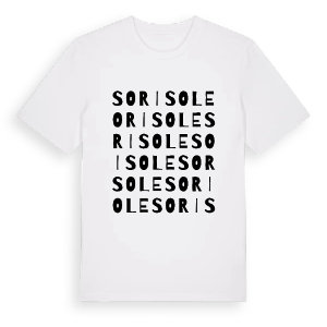 Sorisole ordlek t-shirt – ekologisk bomull t-shirt från Pinshirt