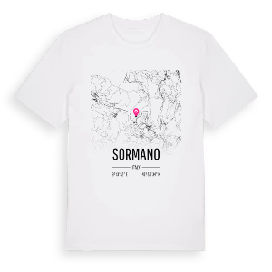 Sormano karta t-shirt – ekologisk bomull t-shirt från Pinshirt