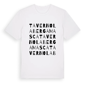 Tavernola Bergamasca ordlek t-shirt – ekologisk bomull t-shirt från Pinshirt