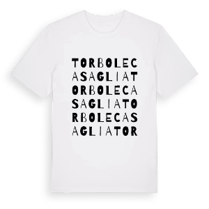 Torbole Casaglia ordlek t-shirt – ekologisk bomull t-shirt från Pinshirt