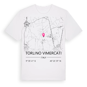 Torlino Vimercati karta t-shirt – ekologisk bomull t-shirt från Pinshirt