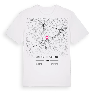 Torre Beretti e Castellaro karta t-shirt – ekologisk bomull t-shirt från Pinshirt