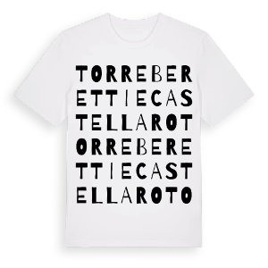 Torre Beretti e Castellaro ordlek t-shirt – ekologisk bomull t-shirt från Pinshirt