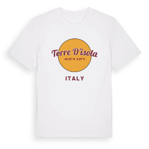 Torre d'Isola cirkel t-shirt – ekologisk bomull t-shirt från Pinshirt