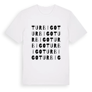 Turbigo ordlek t-shirt – ekologisk bomull t-shirt från Pinshirt