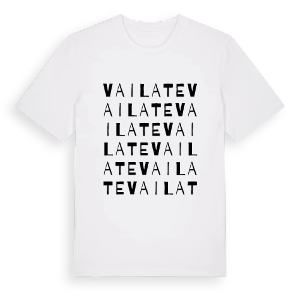 Vailate ordlek t-shirt – ekologisk bomull t-shirt från Pinshirt