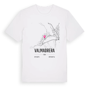 Valmadrera karta t-shirt – ekologisk bomull t-shirt från Pinshirt